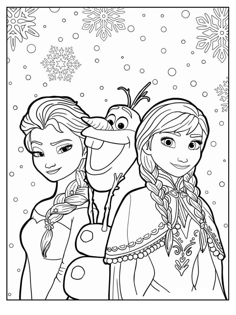 Frozen Boyama - Elsa Anna ve Olaf Resimleri