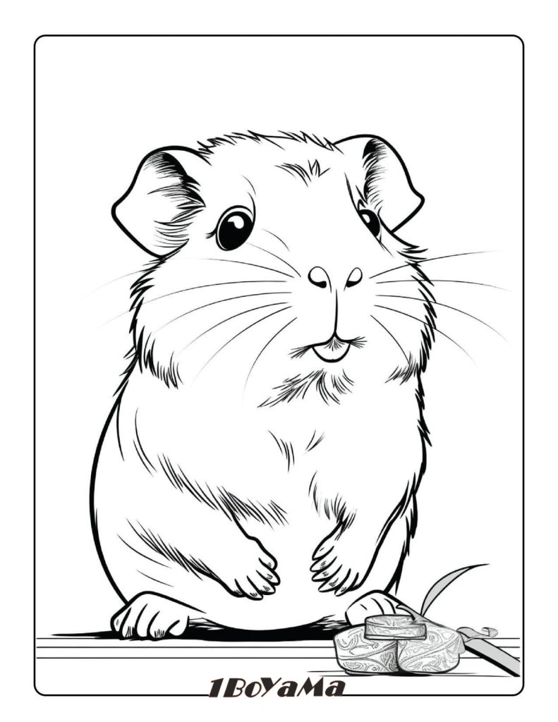 Komik Hamster Boyama Sayfası