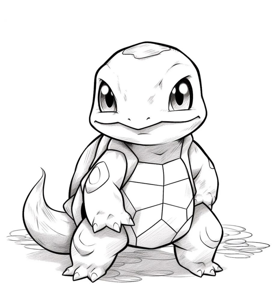 Boyama Pokemon Squirtle Sayfası Yazdır